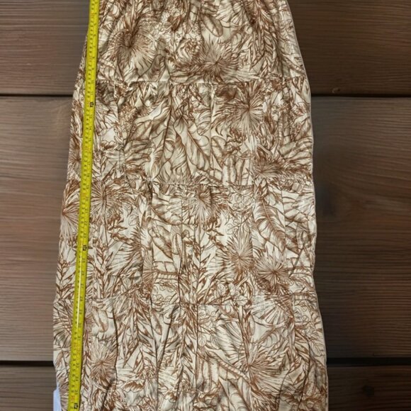 Maxi Skirt Length 38" Tiered Floral brown Sz ( XS-S - L - 2XL ) - 014 - Picture 1 of 3